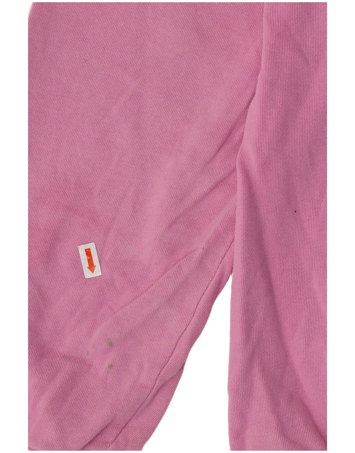 Suéter feminino FAT FACE UK 12 algodão rosa médio