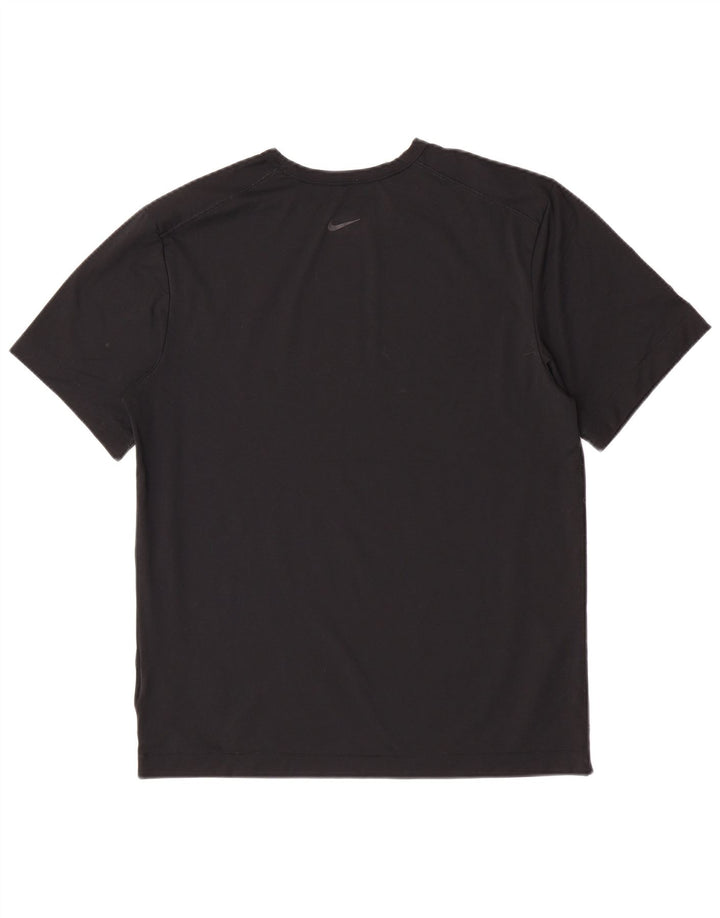 Camiseta Nike Masculina Dri Fit Graphic Top Médio Preto Poliéster