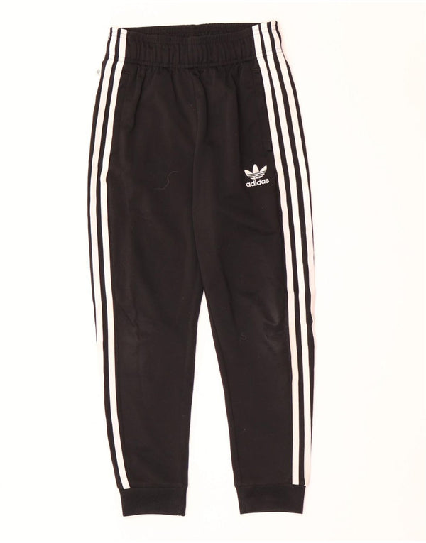 Adidas meninos calças de treino joggers 9-10 anos preto poliéster
