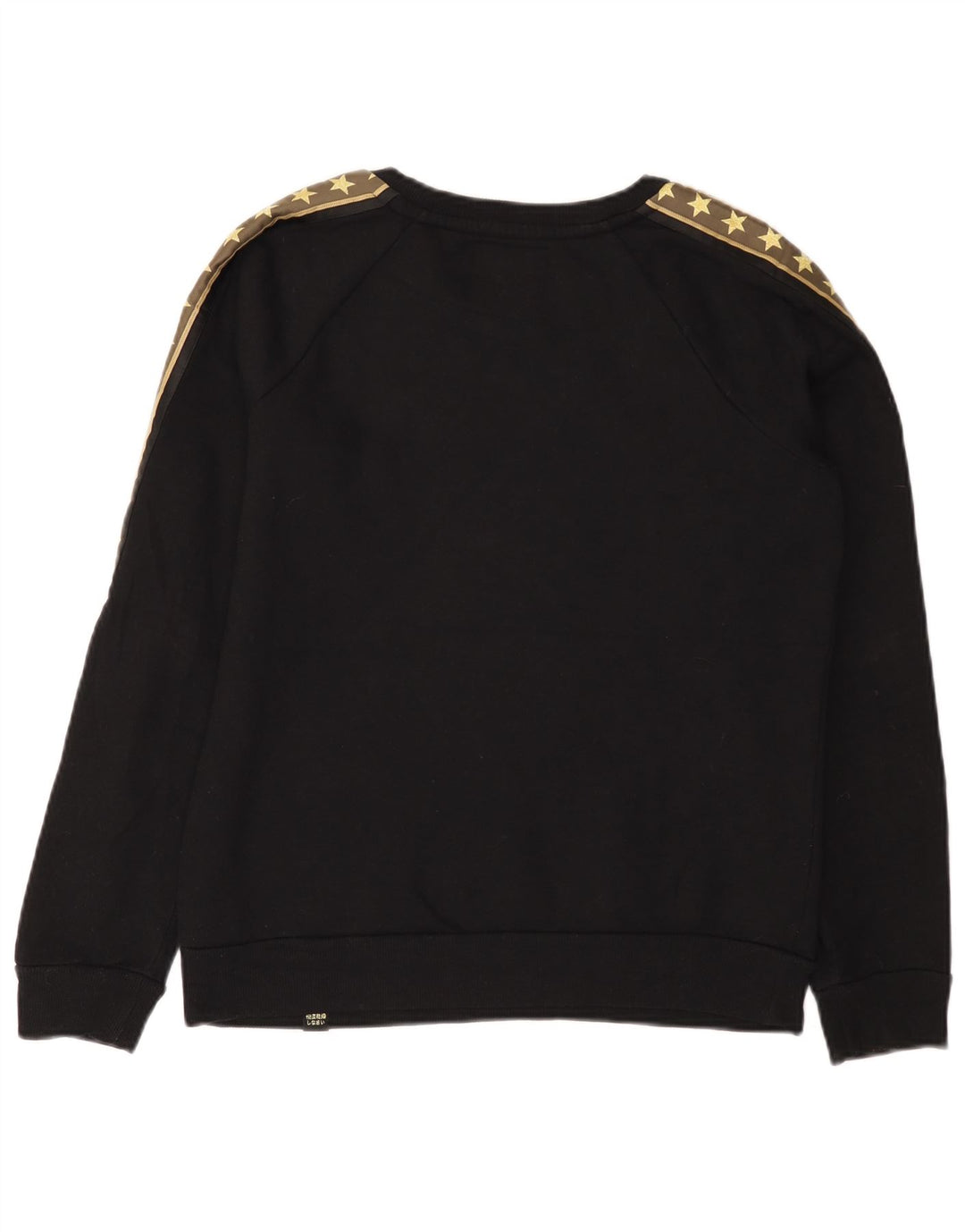 Suéter gráfico feminino Superdry UK 12 algodão preto médio