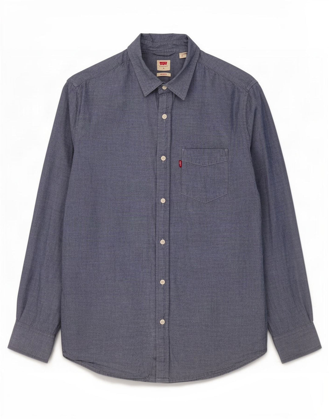 Camisa masculina Levi's Standard Fit grande algodão azul marinho