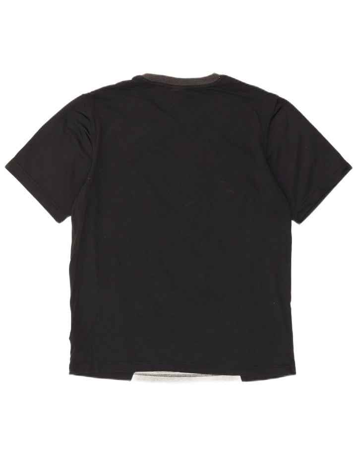 Camiseta Nike masculina gráfica Top médio preto colorblock algodão