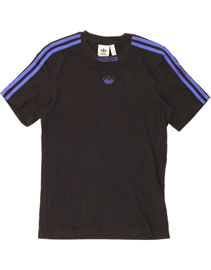 ADIDAS Mens T-Shirt Top XS Black Cotton Vintage Adidas and Second-Hand Adidas from Messina Hembry 