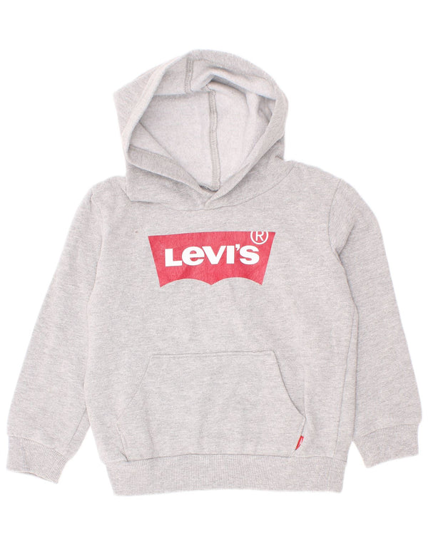 Suéter gráfico com capuz Levi's Boys 2-3 anos algodão manchado cinza