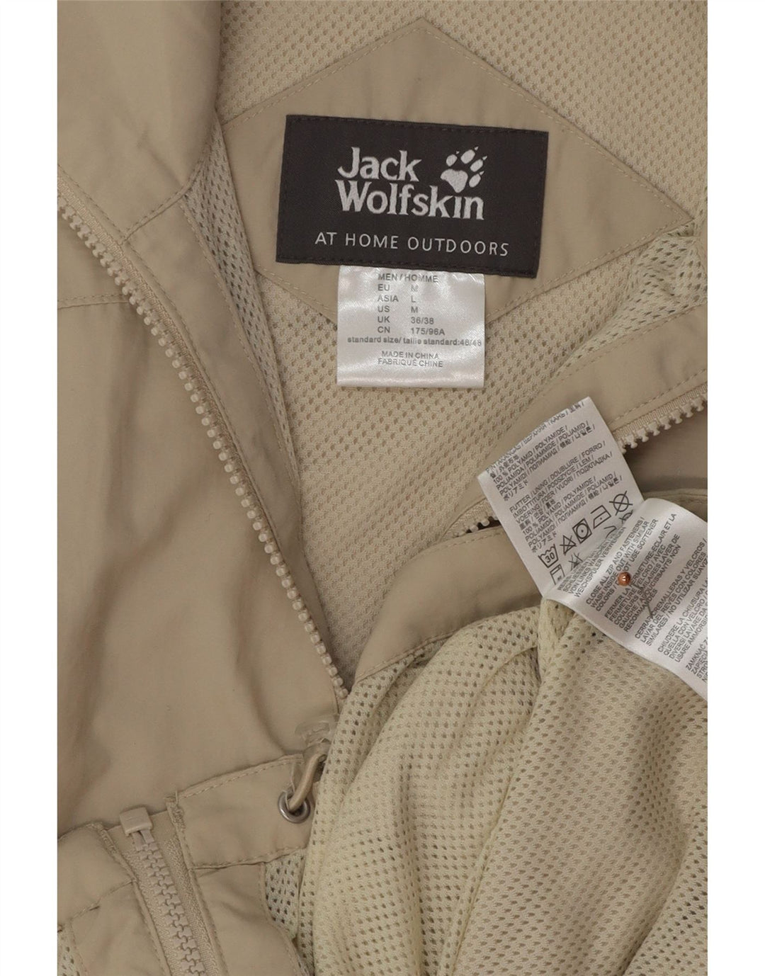 Jack Wolfskin Jaqueta masculina sem mangas para treino, Reino Unido 36/38 Médio Bege