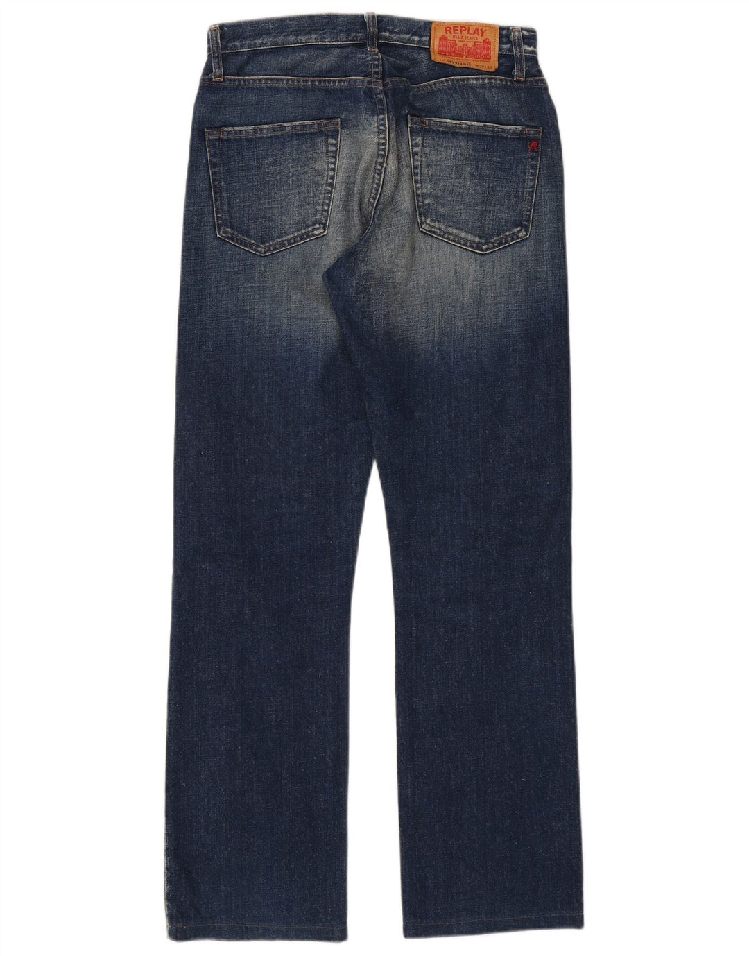 Replay Jeans reto feminino W29 L32 azul marinho algodão