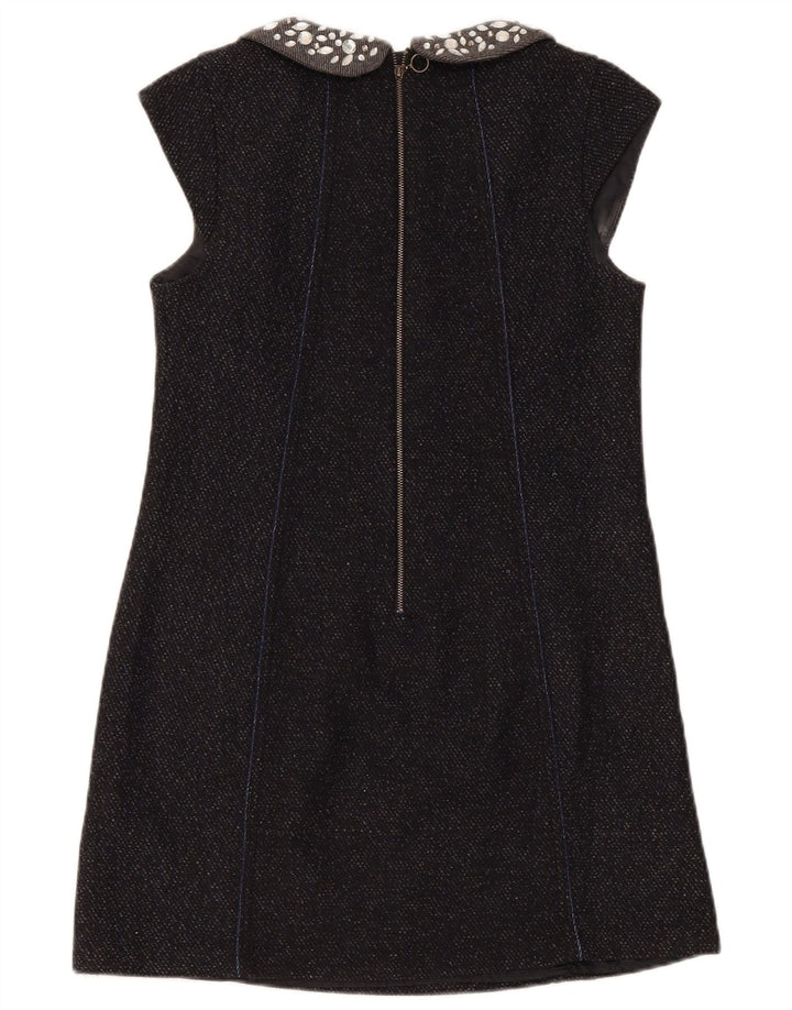 Vestido feminino Superdry Shift UK 12 lã manchada azul marinho médio