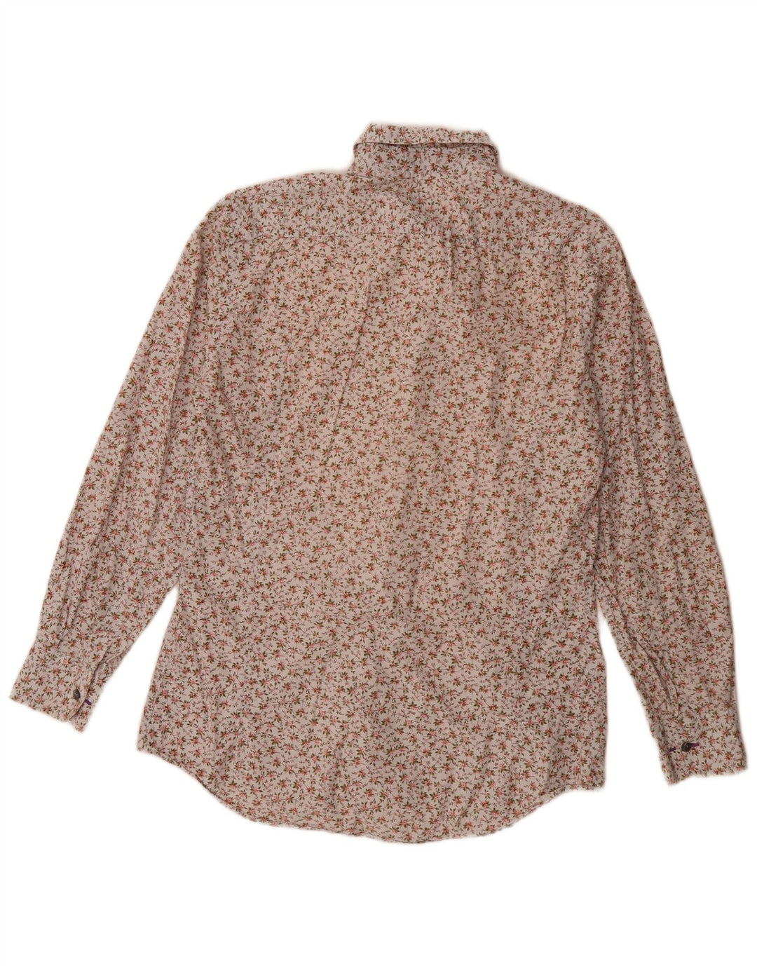 Camisa masculina Paul Smith Slim Fit tamanho 39 15 1/2 médio floral multicolorido