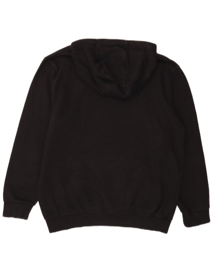 Suéter Ellesse masculino com capuz gráfico grande algodão preto