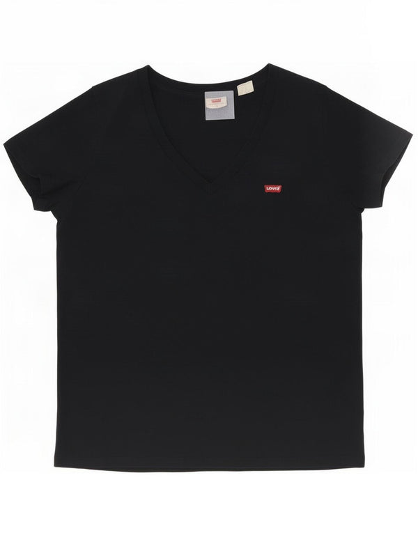 Camiseta feminina Levi's UK 14 médio algodão preto