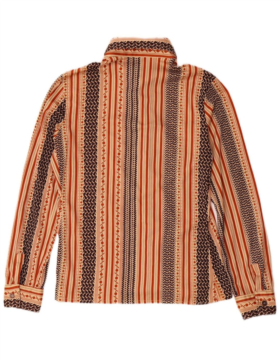 Camisa feminina VINTAGE IT 50 XL listrada bege