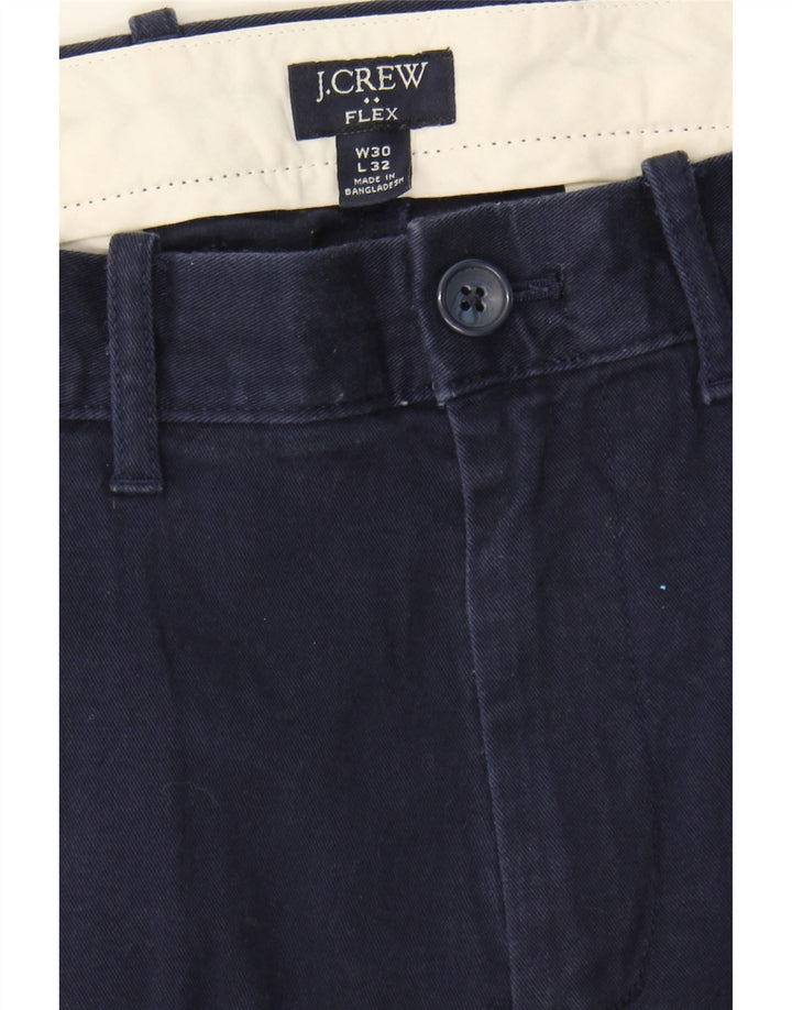 J. CREW Mens Flex Slim Chino Trousers W30 L32  Navy Blue Cotton Vintage J. Crew and Second-Hand J. Crew from Messina Hembry 