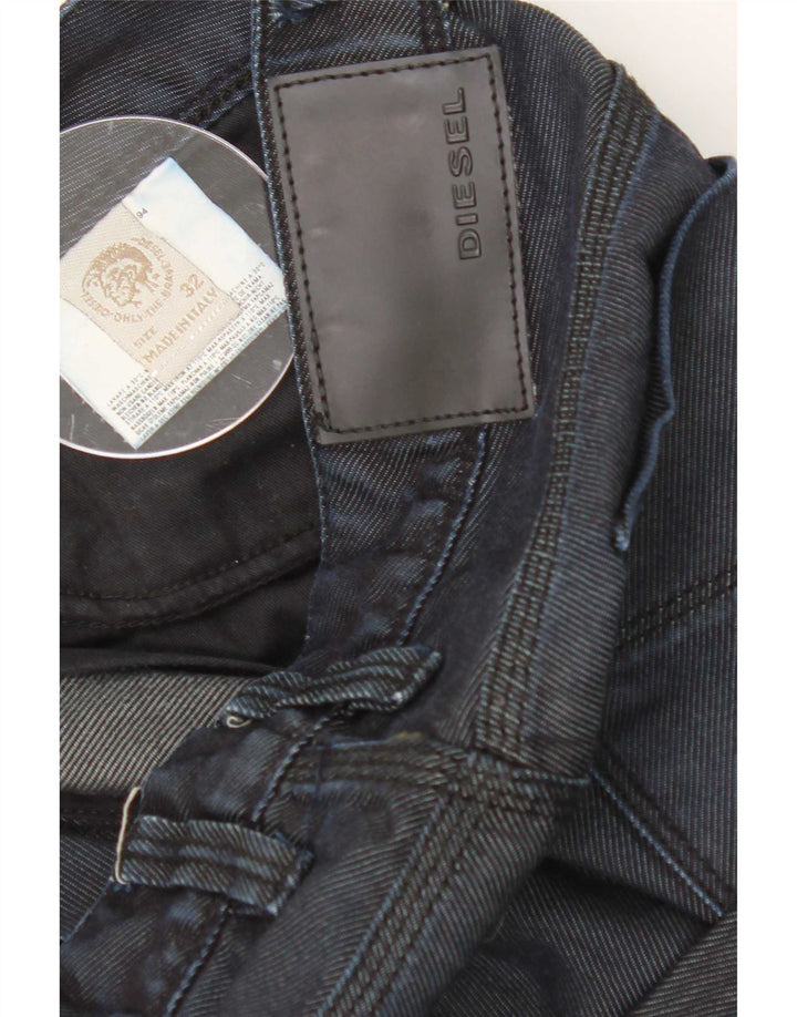 Diesel Mens Slim Jeans W32 L33 Azul Marinho Algodão