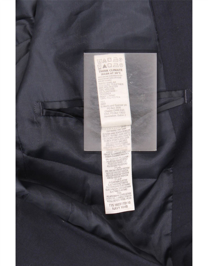 Jaqueta Blazer Masculina Marks & Spencer Regular Fit Reino Unido 36 Pequena Azul Marinho
