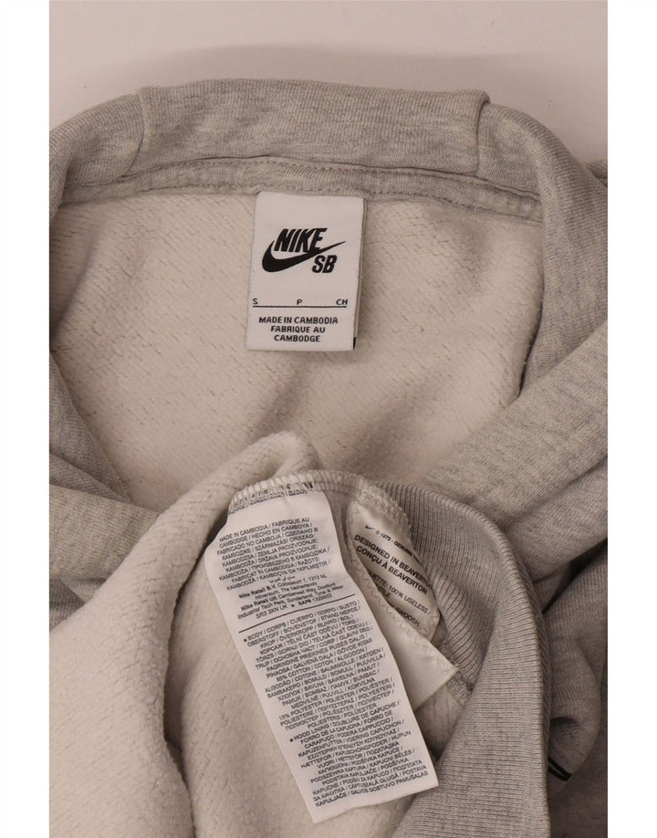 Jumper com capuz gráfico masculino Nike pequeno algodão cinza