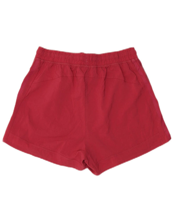 Shorts esportivos femininos Adidas UK 10 pequeno rosa poliéster