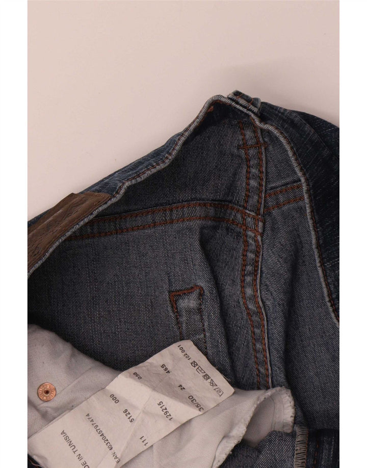 Mustang Mens Straight Jeans W35 L30 Azul Marinho Algodão