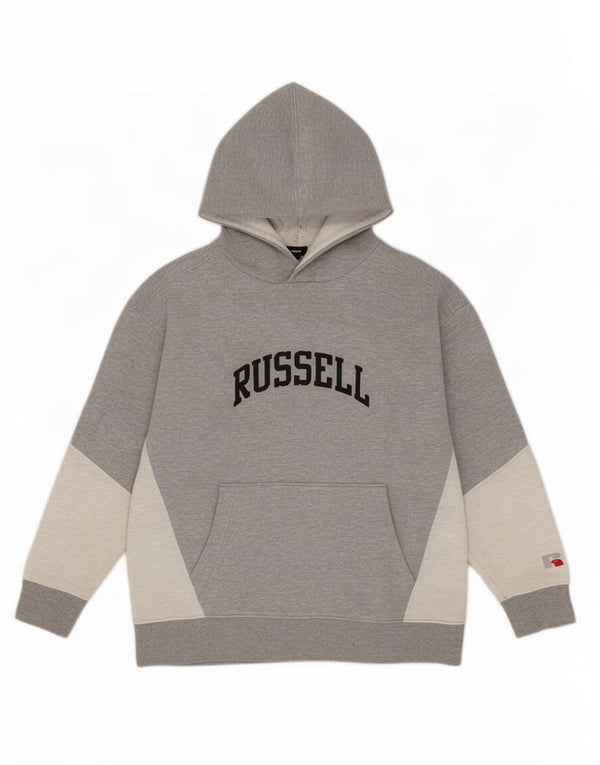 Zara Boys Graphic Hoodie Jumper 8-9 anos cinza colorblock algodão