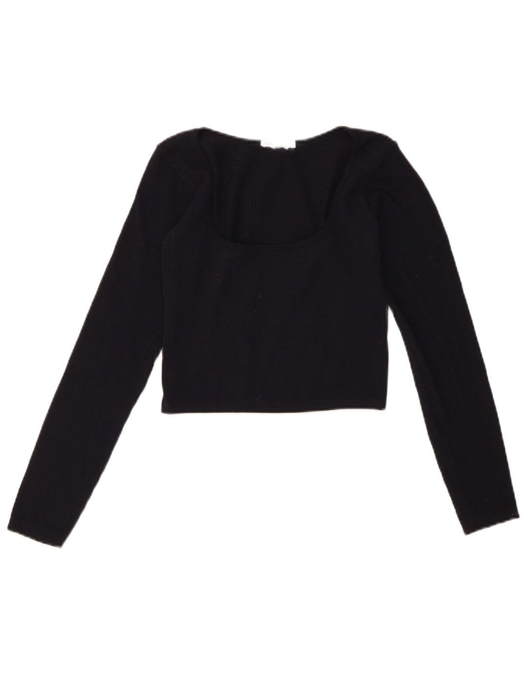 Zara Top feminino de manga comprida UK 16 grande azul marinho