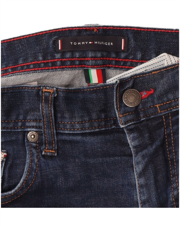 Tommy Hilfiger Masculino Denton Slim Straight Jeans W36 L36 Azul Marinho Algodão