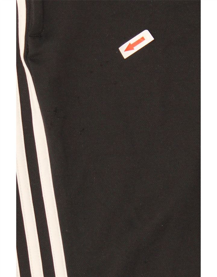 Calça de treino masculina Adidas Climacool pequena preta colorblock poliéster