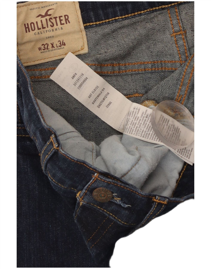Calça jeans skinny feminina HOLLISTER W32 L34 azul marinho algodão