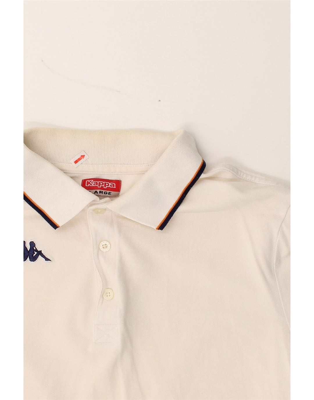 KAPPA Mens Polo Shirt Large White Vintage Kappa and Second-Hand Kappa from Messina Hembry 