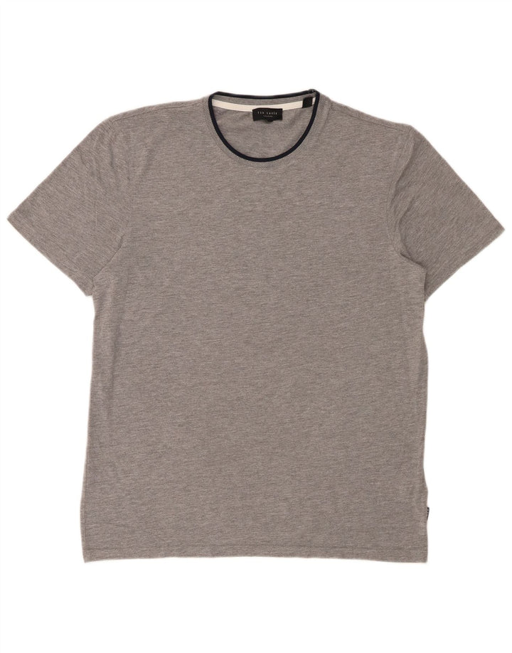 Camiseta masculina Ted Baker tamanho superior 3 poliéster cinza médio