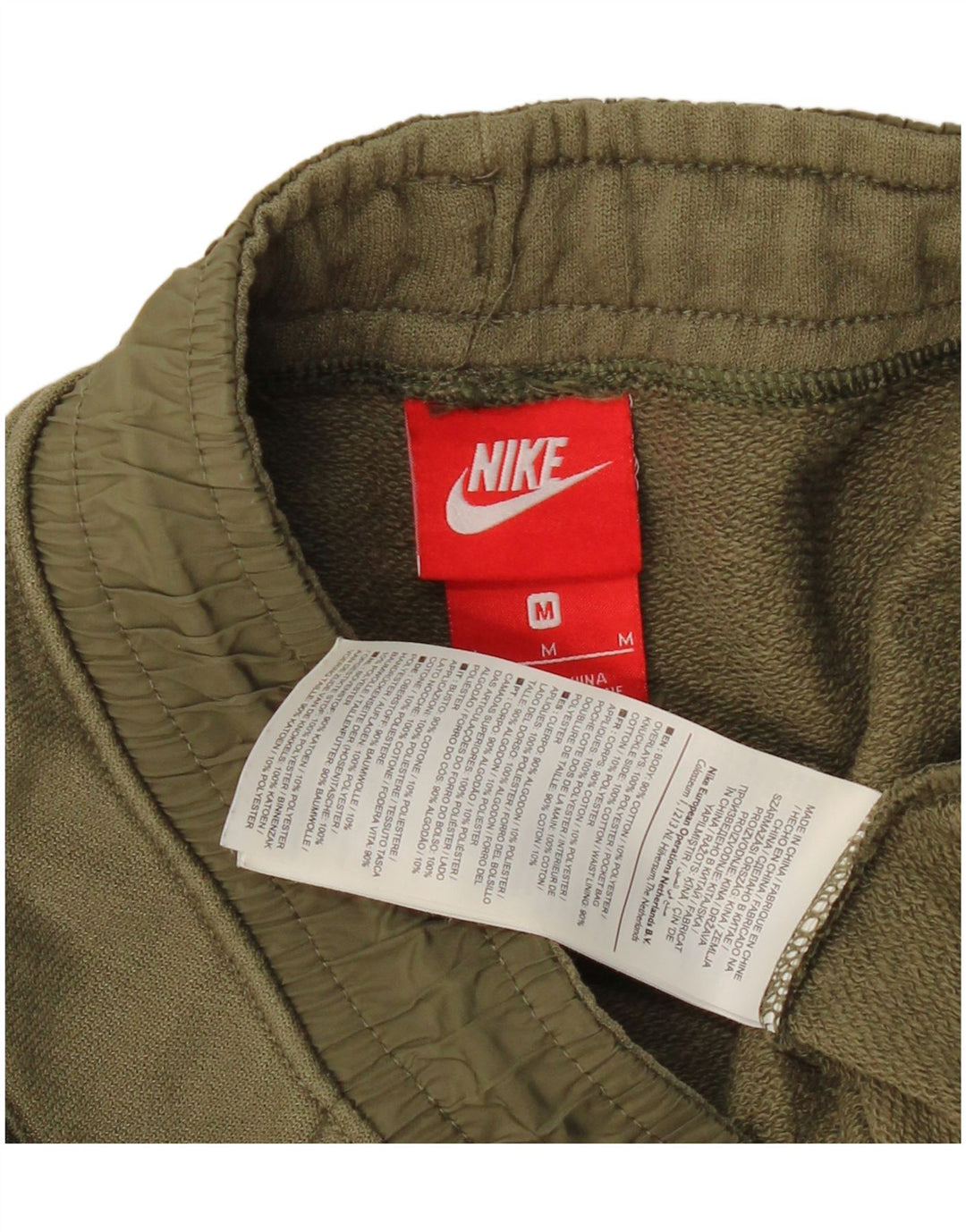 Shorts esportivos gráficos masculinos NIKE médio cáqui algodão