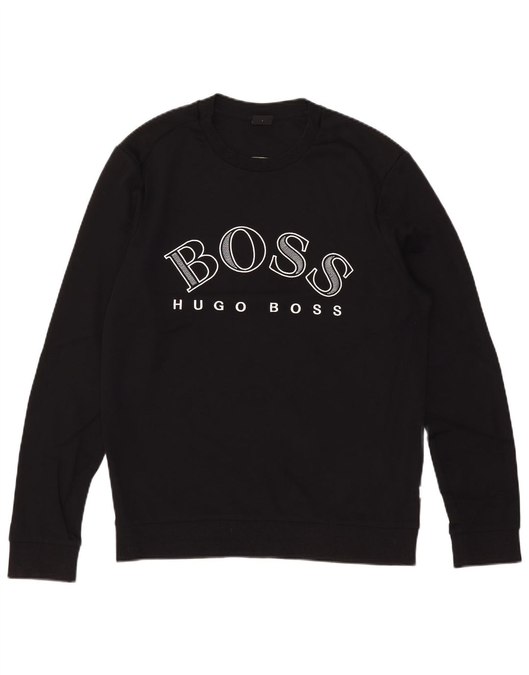 Hugo Boss moletom gráfico masculino jumper grande algodão preto
