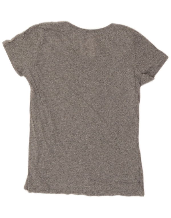 Camiseta Nike Feminina Slim Fit Graphic Top UK 14 Grande Cinza Flecked