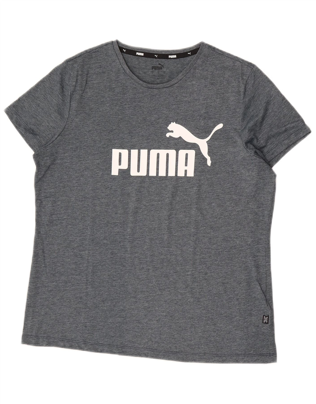 Camiseta masculina Puma Graphic grande poliéster cinza