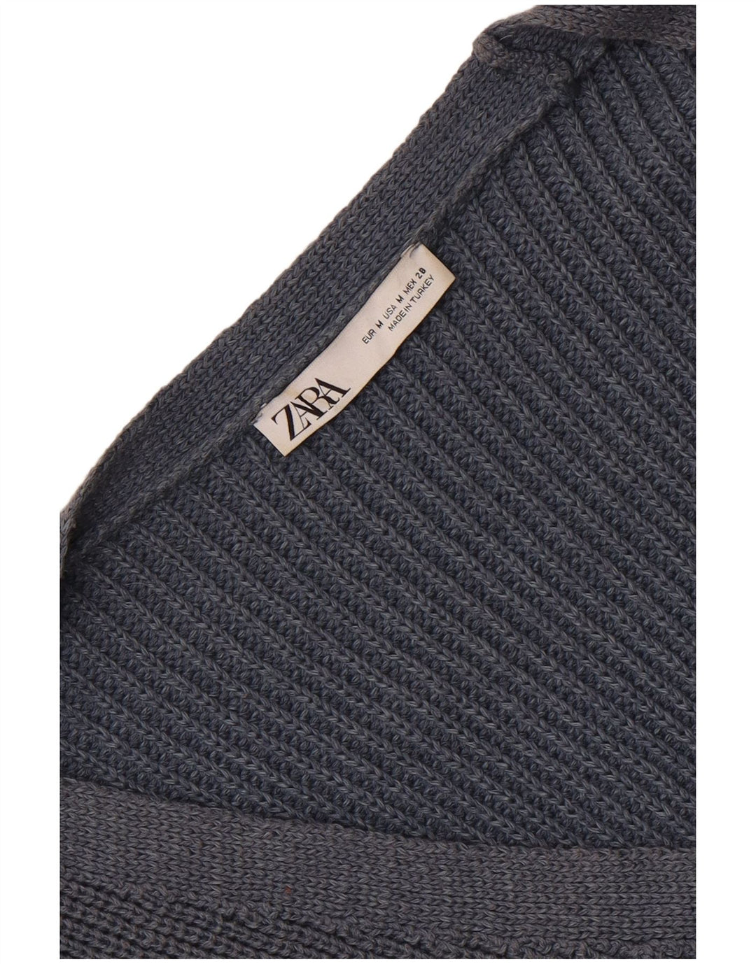 Suéter Zara Feminino Crop Cardigan Reino Unido 14 Médio Azul Marinho