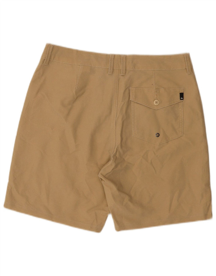 Quiksilver Mens Amphibian Casual Shorts W30 Poliéster Bege Médio
