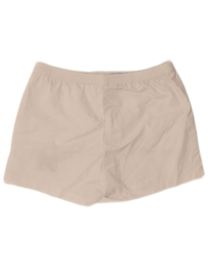 SILVY Mens Graphic Chino Shorts IT 52 XL W32  White Polyester