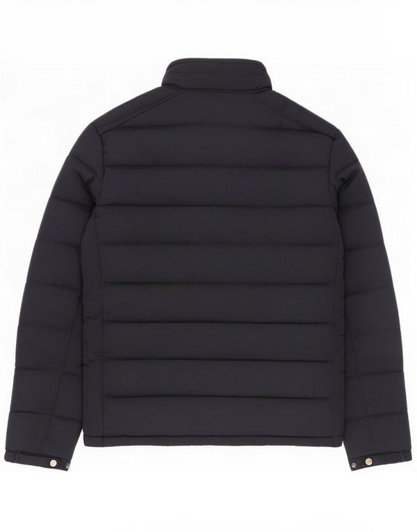 Jaqueta acolchoada com capuz masculina Zara UK 38 azul marinho médio