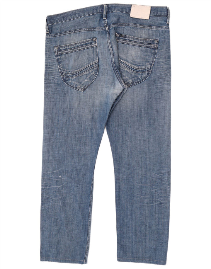 Lee Mens Zed Straight Jeans W38 L30 Azul Algodão