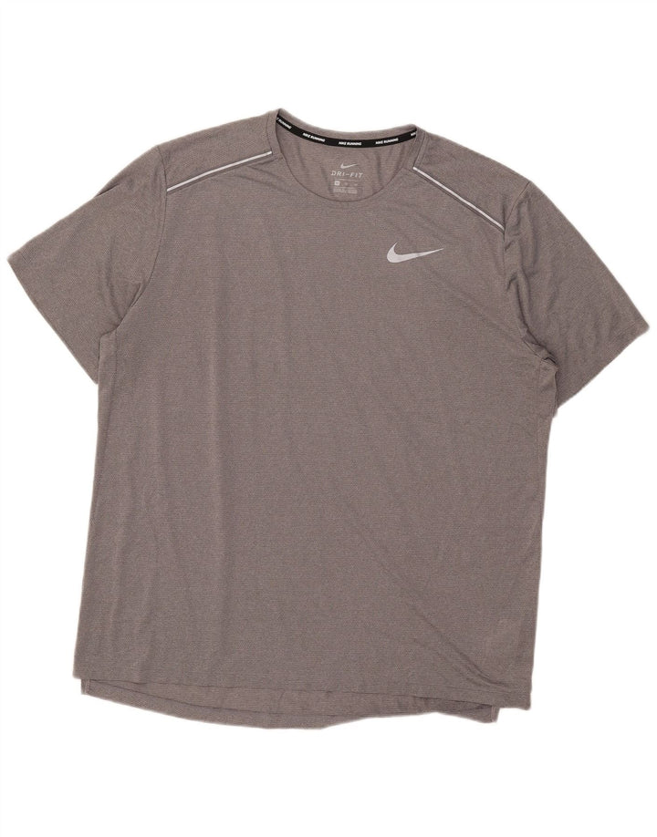 Camiseta Nike Masculina Dri Fit Top XL Cinza Poliéster