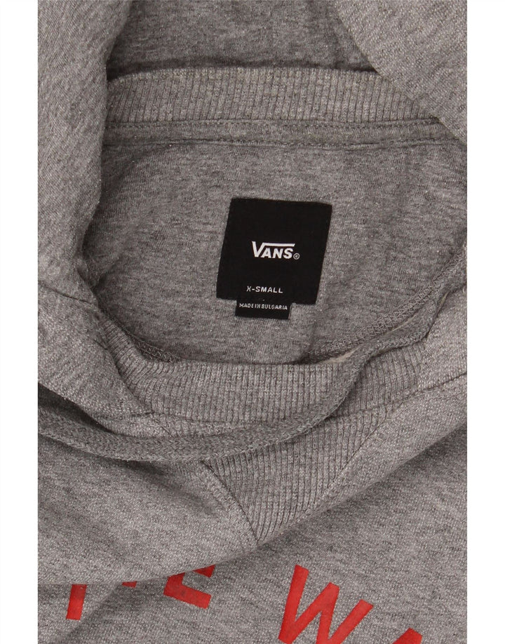 Vans Mens Graphic Hoodie Jumper XS Cinza