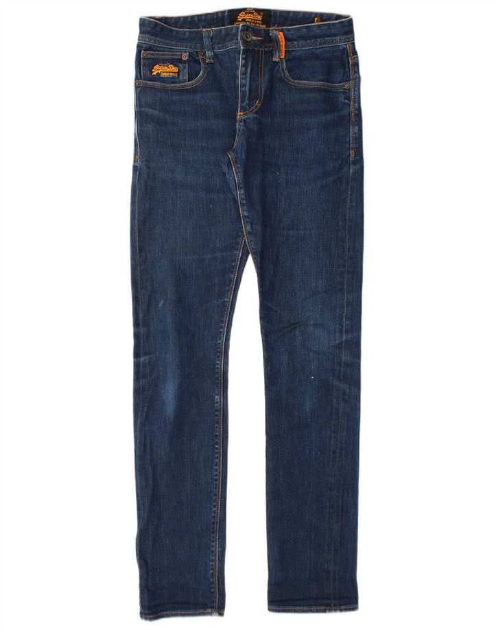 Jeans Superdry Masculino Slim W28 L32 Azul Algodão