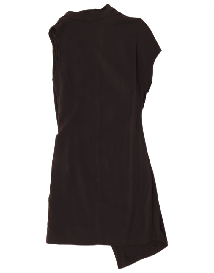 Vestido feminino assimétrico sem mangas VINTAGE IT 44 viscose preta média
