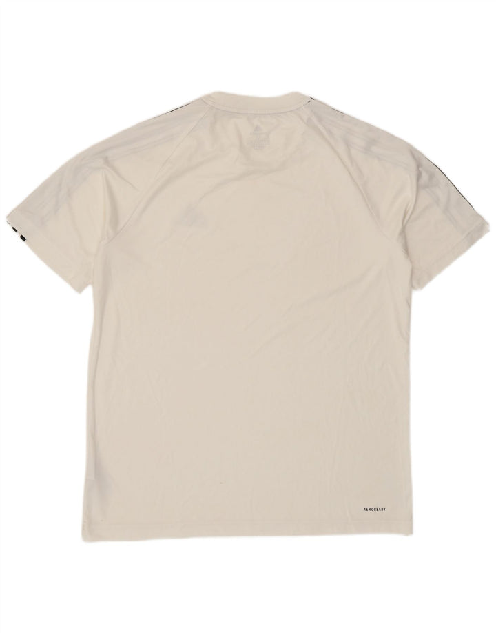 Adidas Mens Aeroready Camiseta Top Médio Poliéster Branco