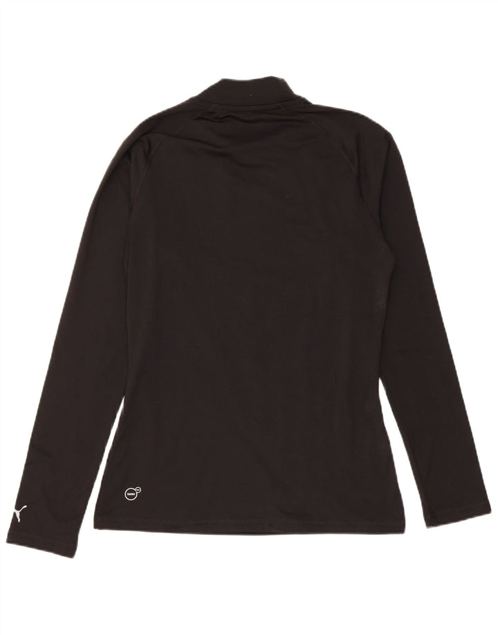 Top feminino Puma manga comprida UK 10 pequeno preto