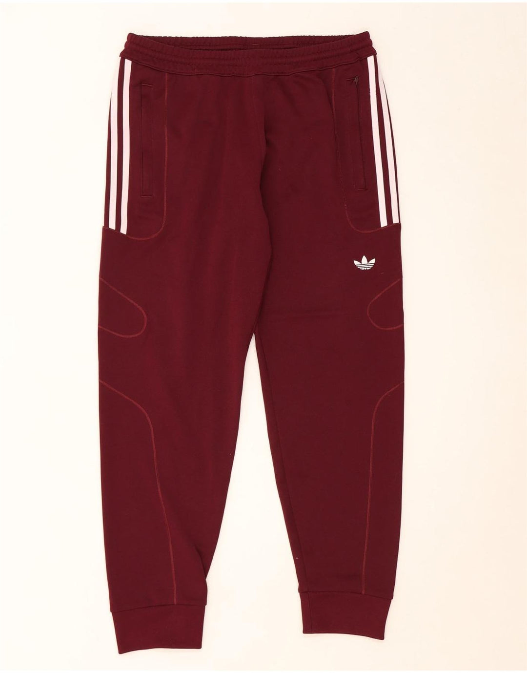 Adidas Mens Calças de treino Joggers Médio Borgonha Poliéster