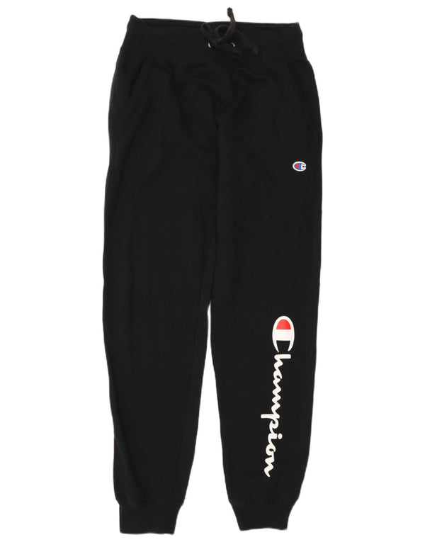 Calça feminina Champion com estampa gráfica e jogging UK 8 pequena preta