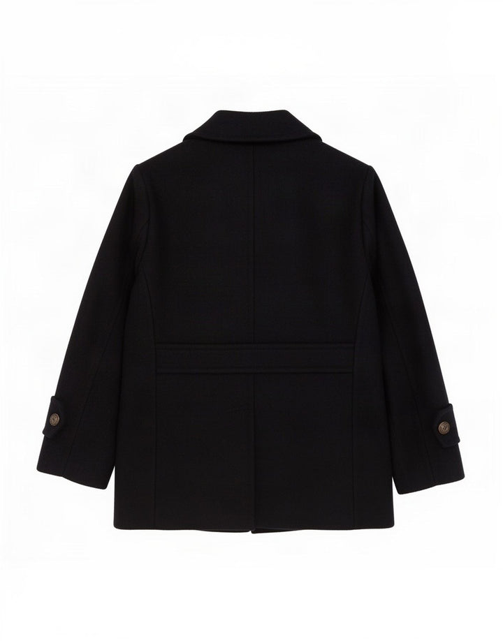 Zara Womens Pea Coat UK 20 2XL Poliéster Azul Marinho