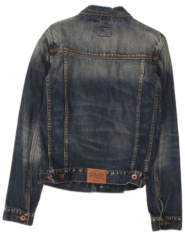 Jaqueta jeans masculina Superdry UK 38 algodão azul marinho médio
