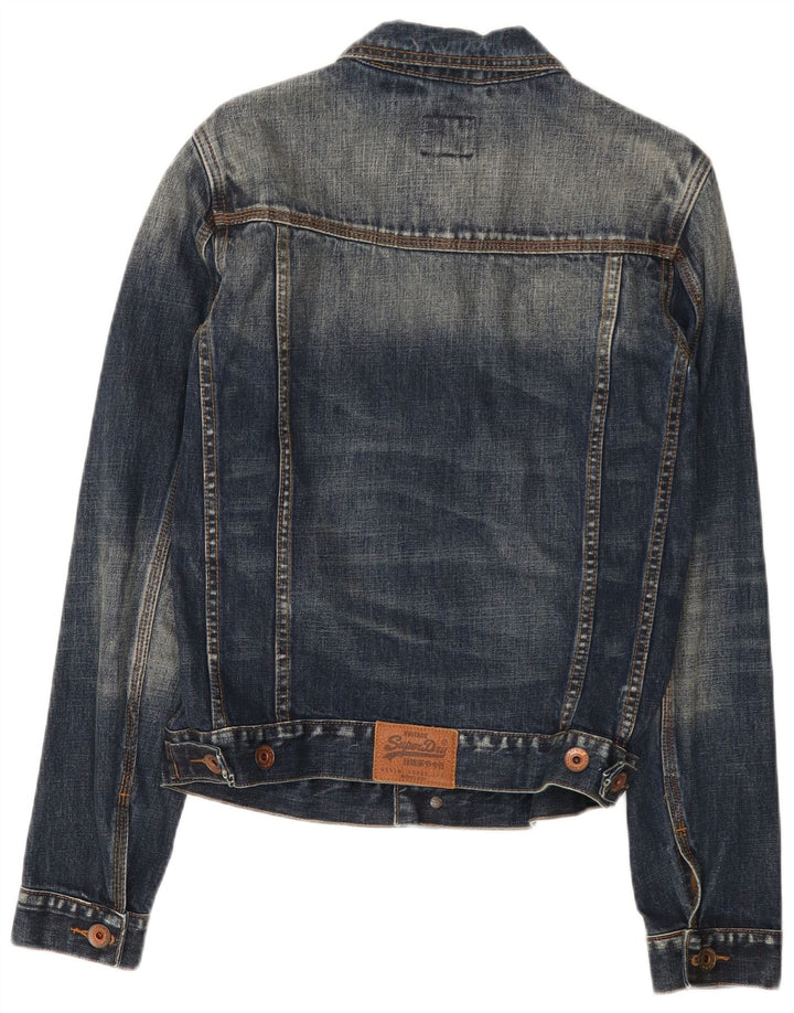 Jaqueta jeans masculina Superdry UK 38 algodão azul marinho médio