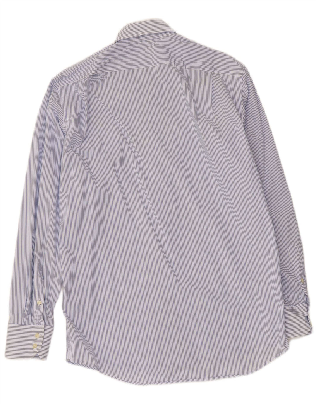 Camisa masculina Lacoste tamanho 39 algodão listrado azul médio