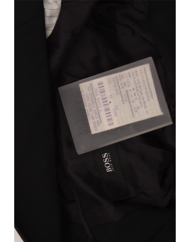 Jaqueta blazer masculina Hugo Boss com 2 botões UE 54 2XL lã virgem azul marinho